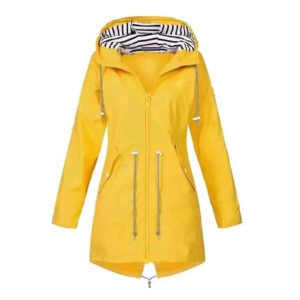 Ladies Parka Hooded Waterproof Raincoat